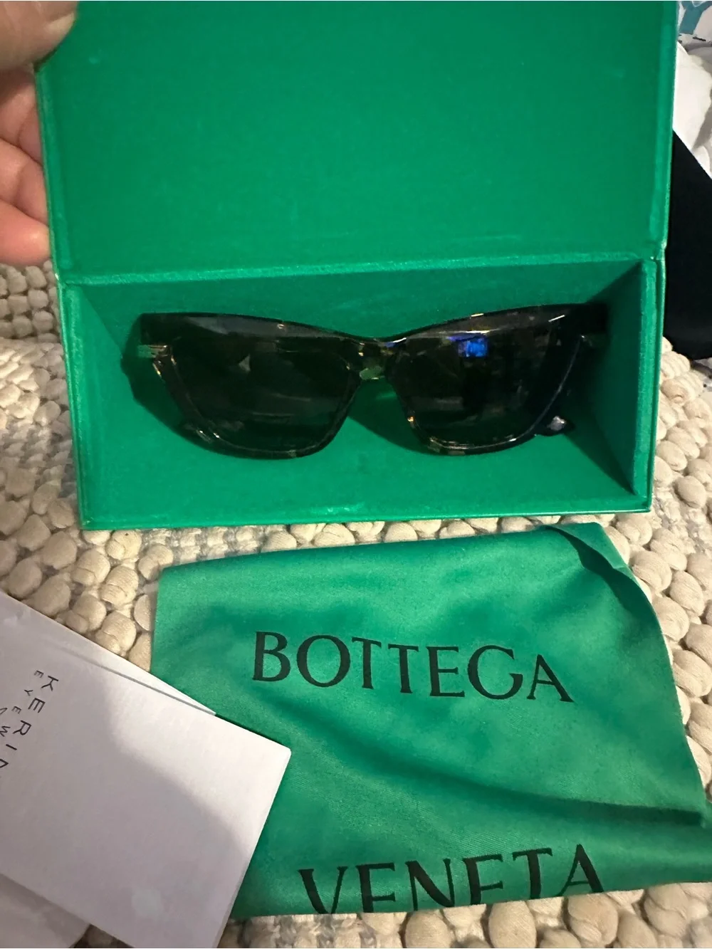 Bottega Veneta Tortoiseshell Cat-Eye Sunglasses with Black Lenses